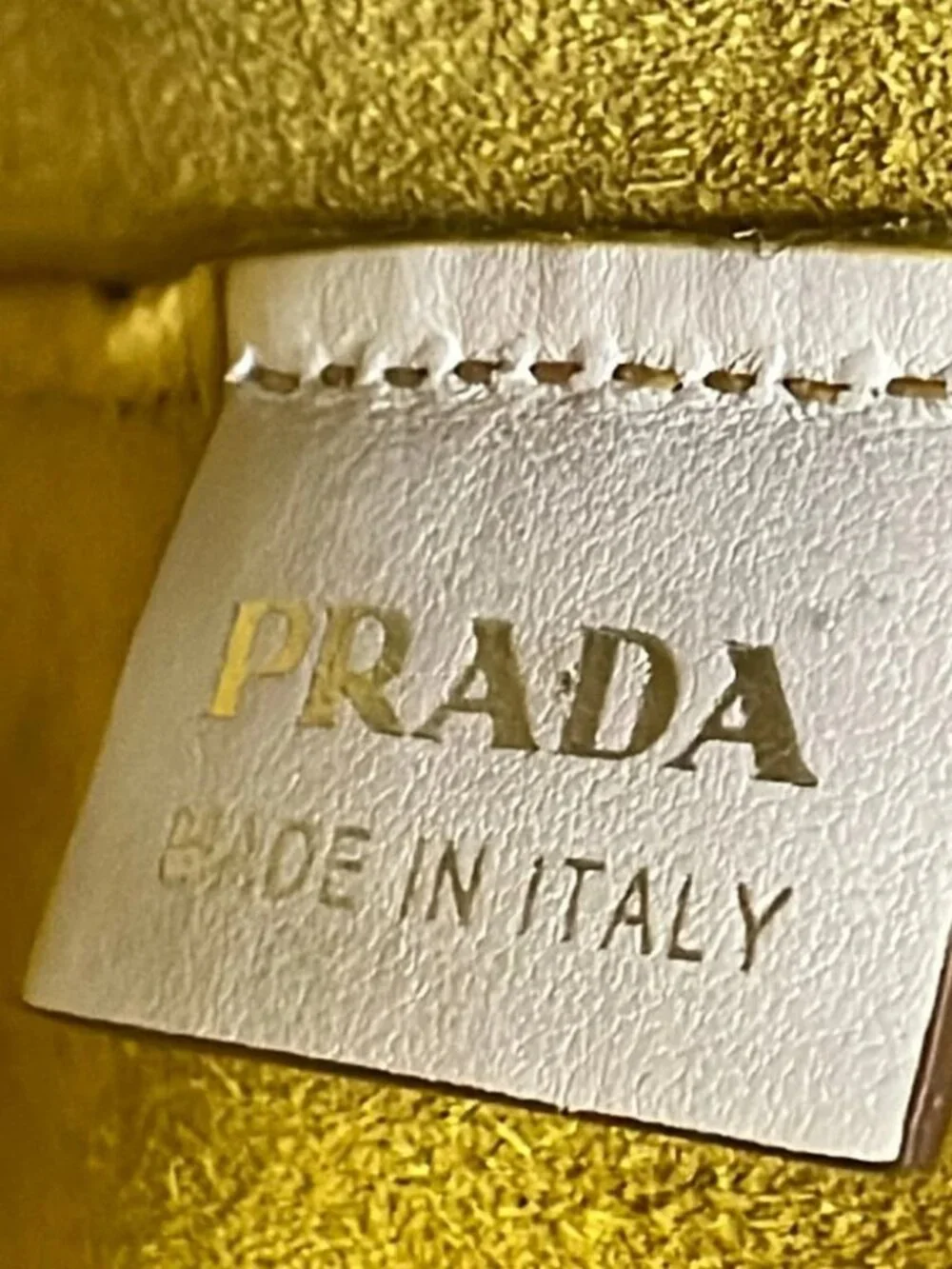 PRADA 1BA274 Cream Leather Women's Handbag